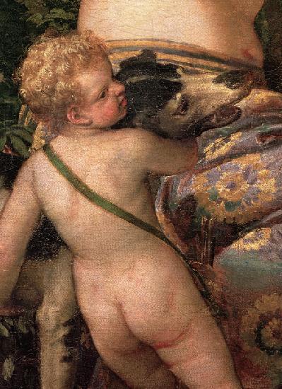 Cupid, detail from Venus and Adonis