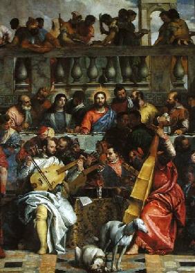 The Marriage Feast at Cana, detail of Christ and musicians