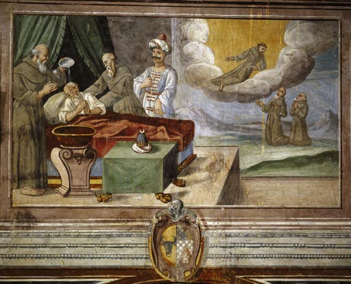 Der Heilige Franziskus weist seine Brueder an, den Sultan zu taufen from Vetralla Latium