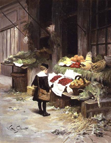 Little Boy at the Market from Victor Gabriel Gilbert