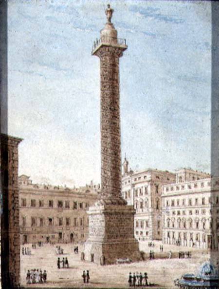The Column of Marcus Aurelius, Rome  on from Victor Jean Nicolle