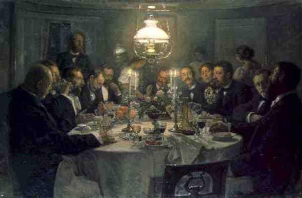 An Artist's Gathering, 1903 (oil on canvas) from Viggo Johansen