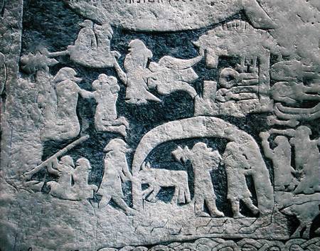 Detail of the legend of Valhalla, from the Isle of Gotland from Viking