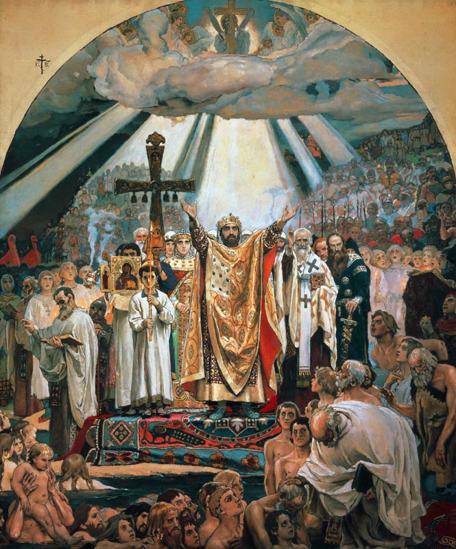 The baptism of Russia. from Viktor Michailowitsch Wasnezow