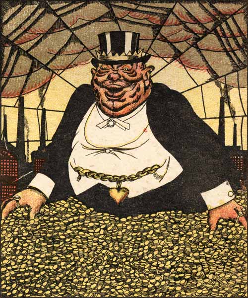 The Capital and the Capitalist from The Russian Revolutionary Poster by V. Polonski from Viktor Nikolaevich Deni