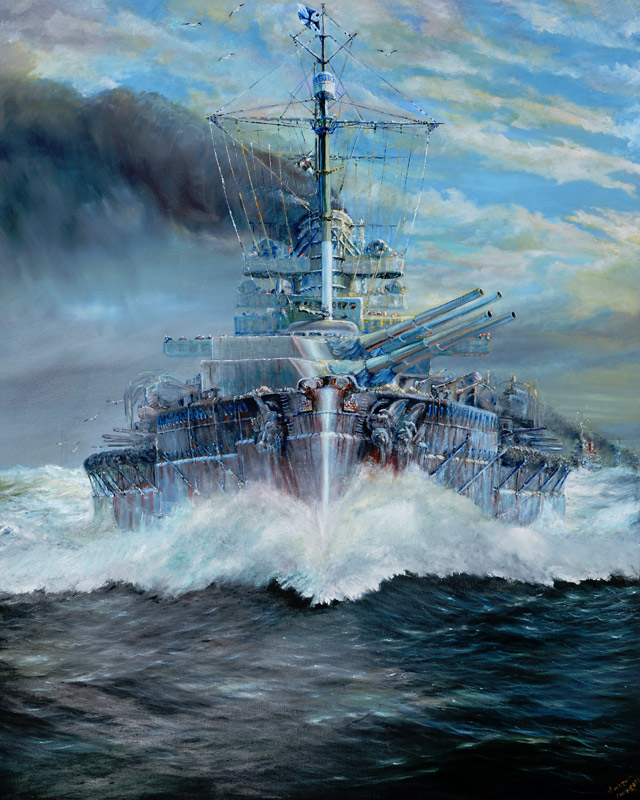 SMS Konig enters the battle of Jutland, 31st May 1916 from Vincent Alexander Booth
