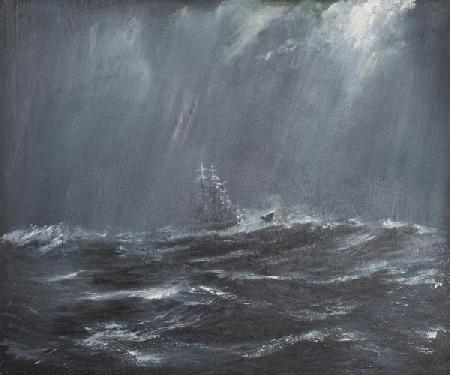 Gneisenau in a Storm North Sea 1940
