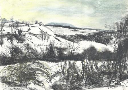 Osmotherley landscape in winter snow