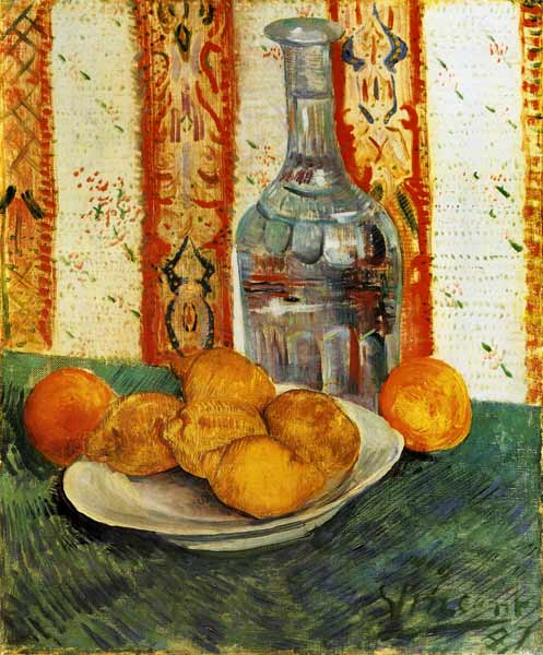 Still life with bottle and lemons from Vincent van Gogh
