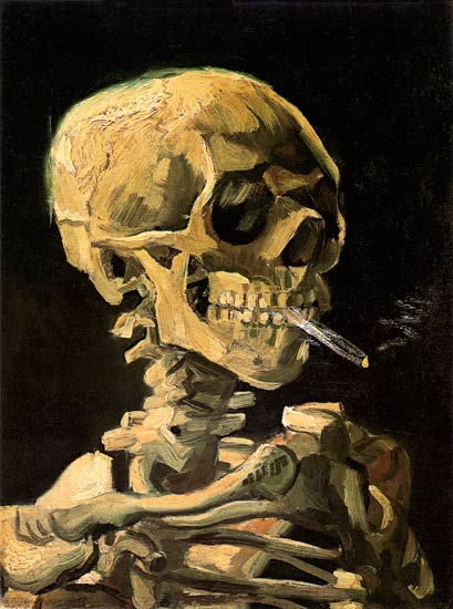 Skull with Burning Cigarette from Vincent van Gogh