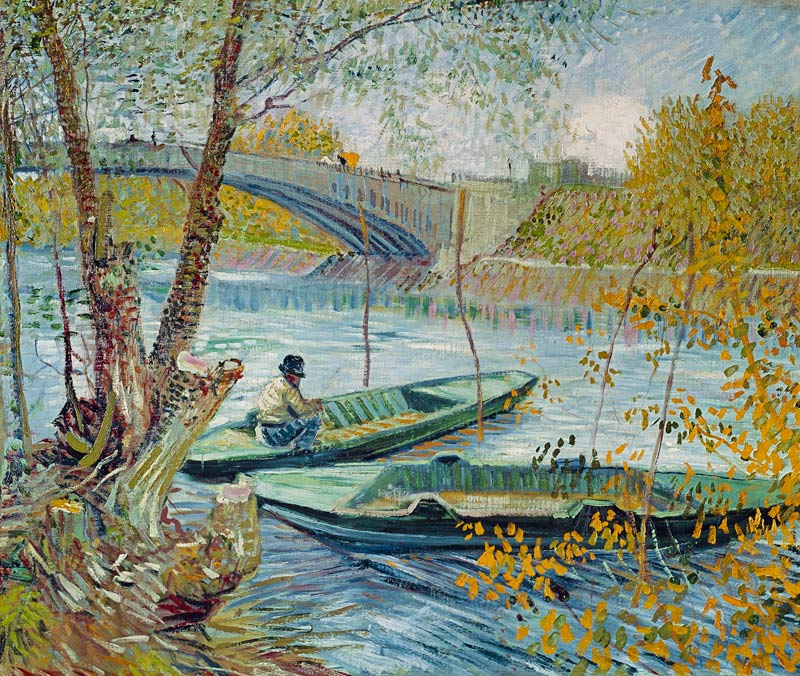 Fishing in the Spring, Pont de Clichy from Vincent van Gogh