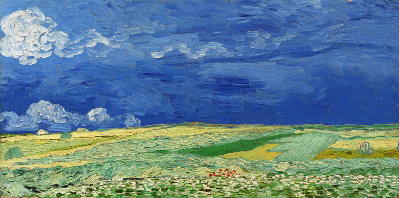 Field under storm sky from Vincent van Gogh