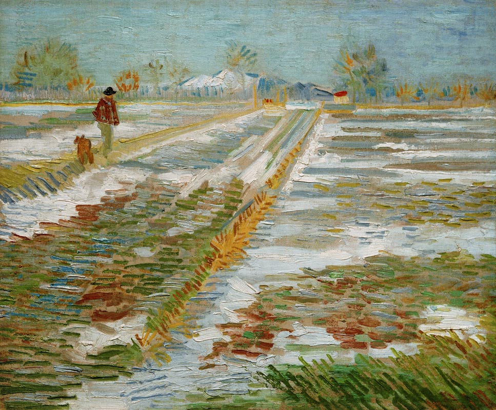 V.van Gogh, Landscape w.Snow /Ptg./1888 from Vincent van Gogh