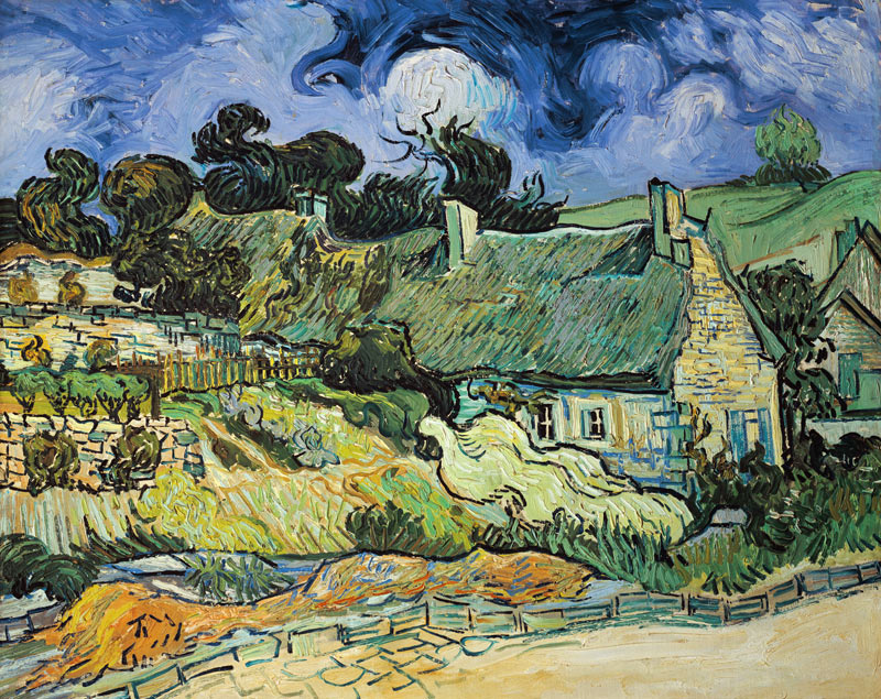 Thatched cottages at Cordeville, Auvers-sur-Oise from Vincent van Gogh