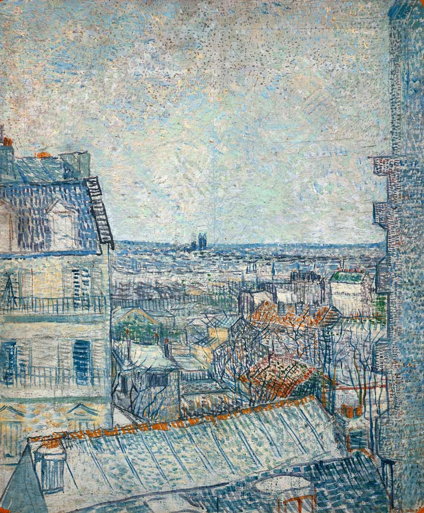 View from Vincent's room in the Rue Lepic from Vincent van Gogh