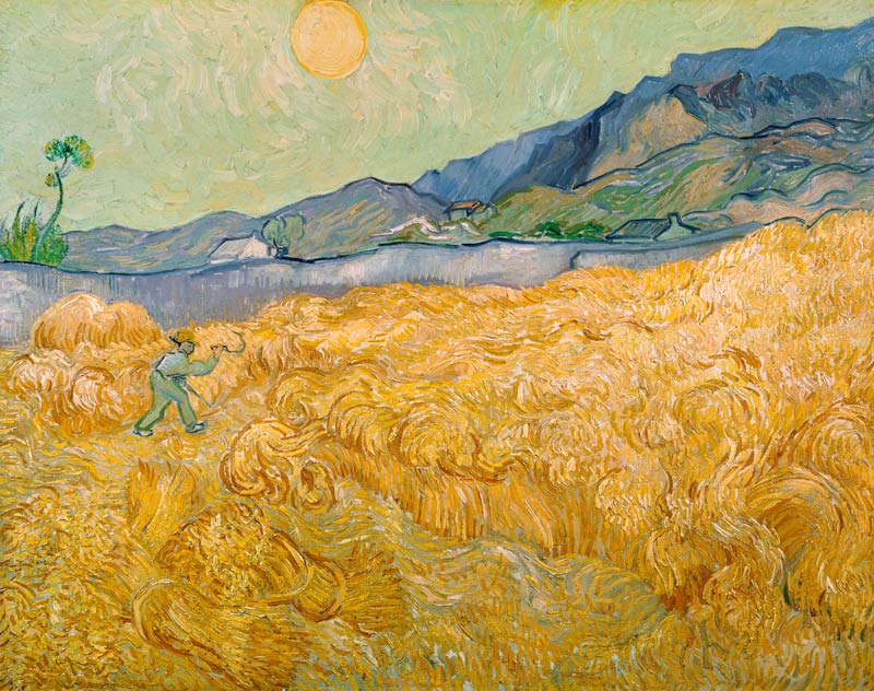Van Gogh / Wheatfield with Reaper / 1889 from Vincent van Gogh