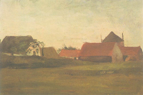 Farmhouses in Loosduinen from Vincent van Gogh