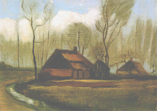 Farmhouse between trees from Vincent van Gogh