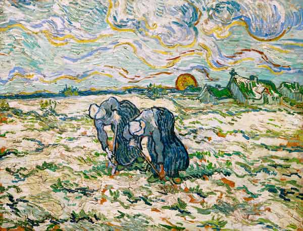 V.van Gogh, Peasant Women Digging/Paint. from Vincent van Gogh