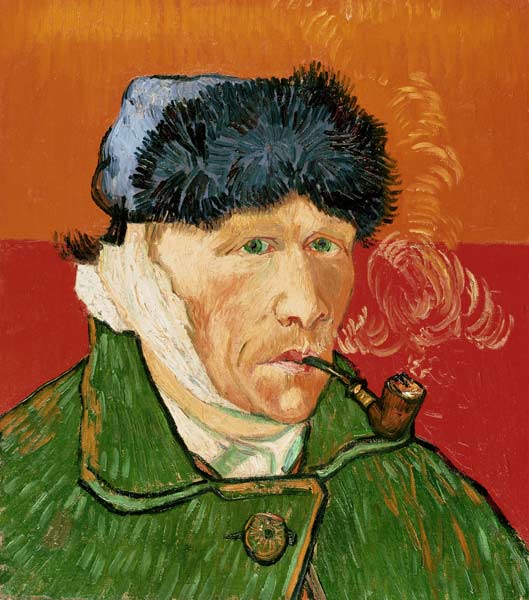 Self Portrait with Bandaged Ear and Pipe from Vincent van Gogh