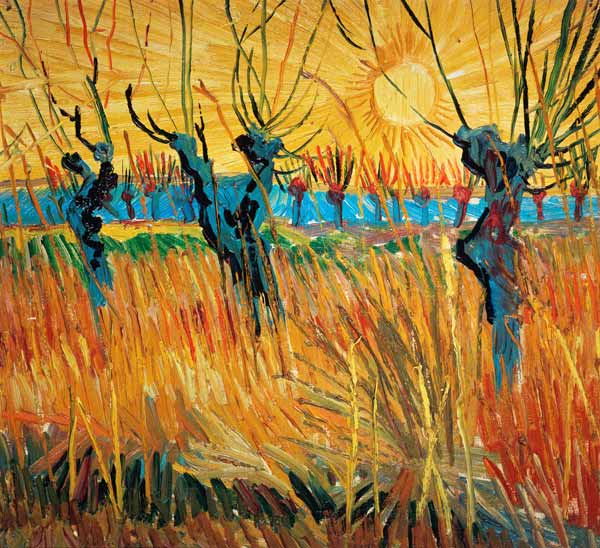 Pollarded Willows and Setting Sun from Vincent van Gogh