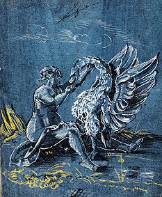 Leda and the swan from Virgilius Solis