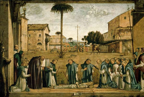 V.Carpaccio / Death of St.Jerome / Ptg. from Vittore Carpaccio