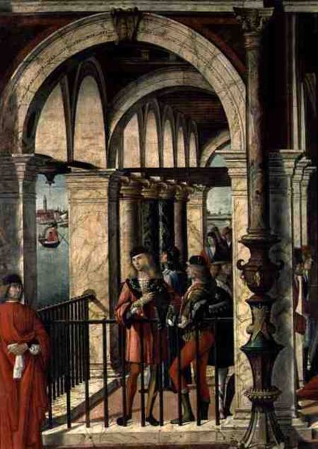 The Arrival of the English Ambassadors, detail, from the St. Ursula cycle from Vittore Carpaccio