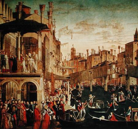 The Miracle of the Relic of the True Cross on the Rialto Bridge from Vittore Carpaccio