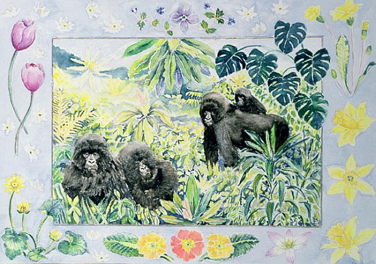 Mountain Gorillas (month of March from a calendar)  from Vivika  Alexander
