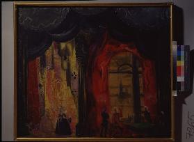 Stage design for the opera Queen of spades by P. Tchaikovsky