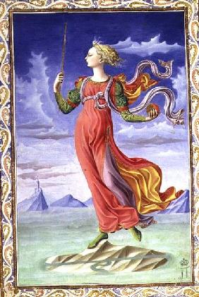 Allegory of Rome, illuminated by Francesco Pesellino (1422-57), original text written
