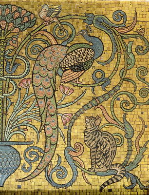 Detail of the gold mosaic frieze, c.1881 (mosaic) from Walter Crane