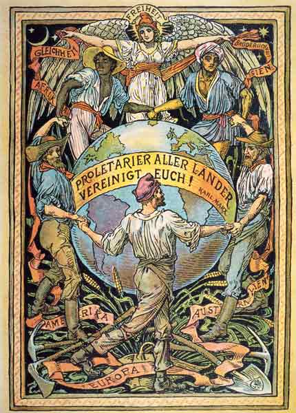Solidarity of Labour (Illustration zur Proklamation des 1. Mai zum Tag der Arbeit. - Holzschnitt, na from Walter Crane