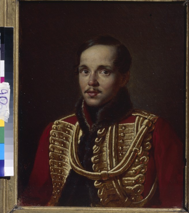 Portrait of the poet Mikhail Lermontov (1814-1841) from Wassili Perow