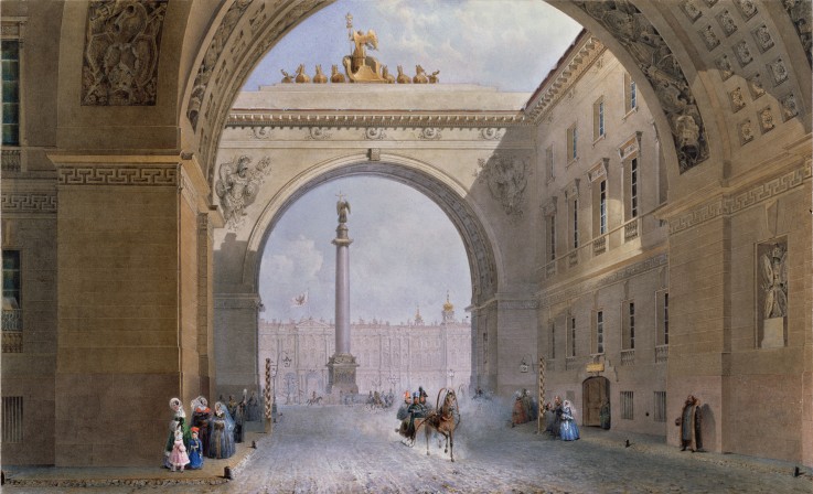 The Arch of the General Staff Building in St. Petersburg from Wassili Sadownikow