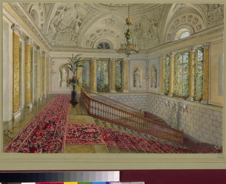 Staircase in an palace from Wassili Sadownikow