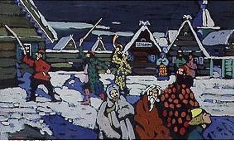 Winter scene in Russia. from Wassily Kandinsky