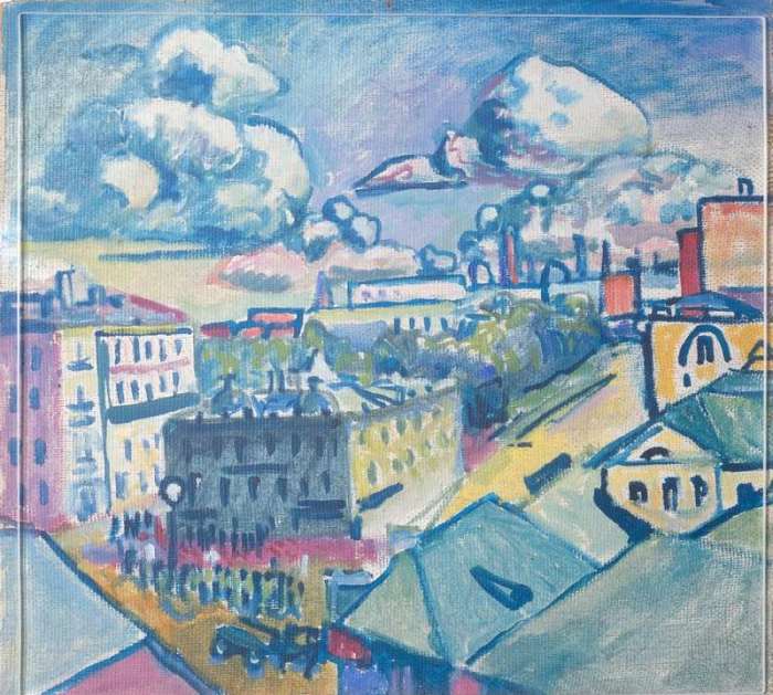 Zubovsky Square in Moscow from Wassily Kandinsky