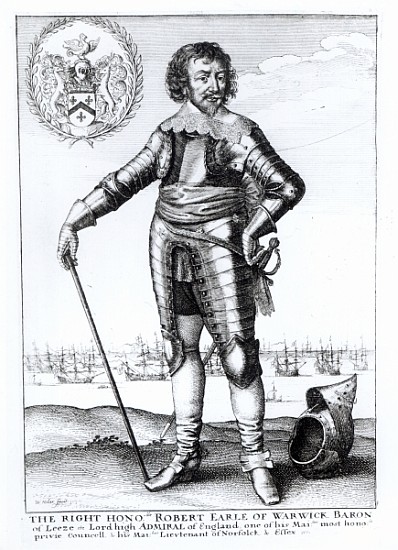 Robert Rich, 2nd Earl of Warwick from Wenceslaus Hollar
