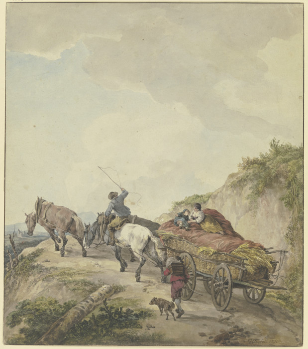 Bauernwagen in bergiger Landschaft from Wilhelm Alexander Wolfgang von Kobell