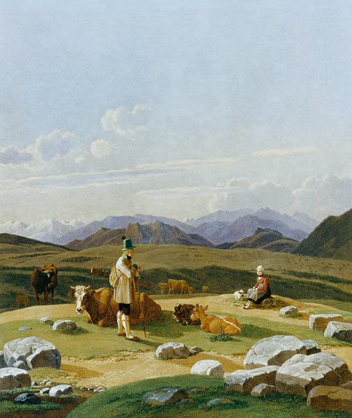 Hunter on the high Alpine pasture. from Wilhelm Alexander Wolfgang von Kobell