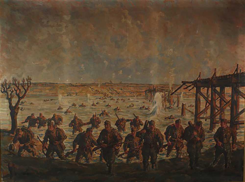 Regiment Crossing the River Prut from Wilhelm Thoeny