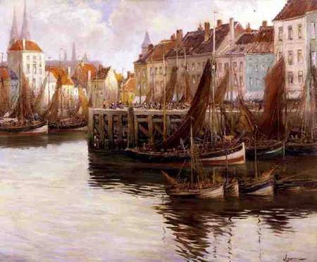Ostend Harbour from Willem Bataille