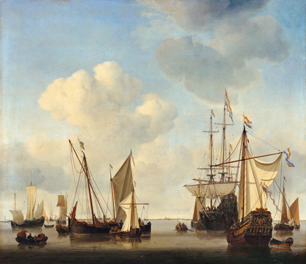 Warships on the Y. from Willem van de Velde the Younger