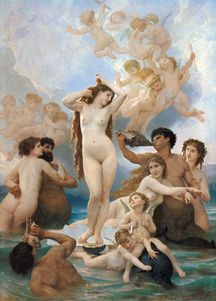 The birth of Venus from William Adolphe Bouguereau