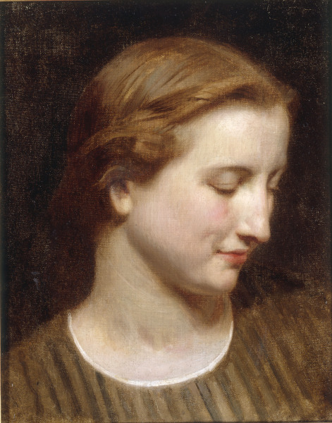 Woman in a Striped Dress. from William Adolphe Bouguereau