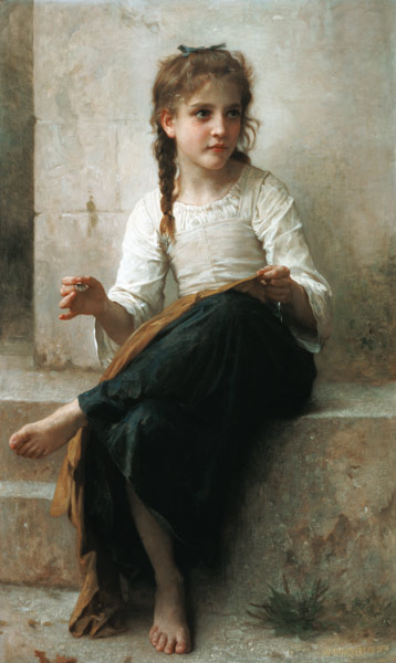 Small seamstress from William Adolphe Bouguereau