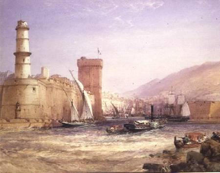 The Harbour, Marseilles from William Callow