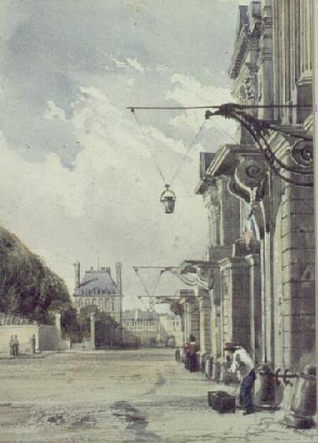 The Rue de Rivoli, near the Tuileries, Paris from William Callow